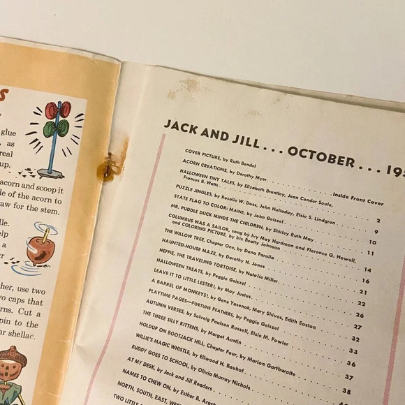 Vintage 1959 Jack and  Jill Halloween Magazine October Edition Ruth Bendel - Picture 16 of 16
